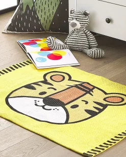 Tappeto per bambini RANCHI Giallo 60 x 90 cm Cotone
