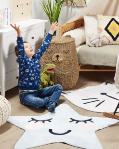 Tappeto per bambini SIRIUS Azzurro 120 x 120 cm