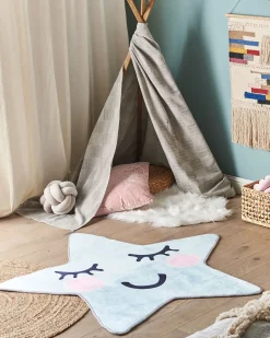 Tappeto per bambini SIRIUS Azzurro 120 x 120 cm