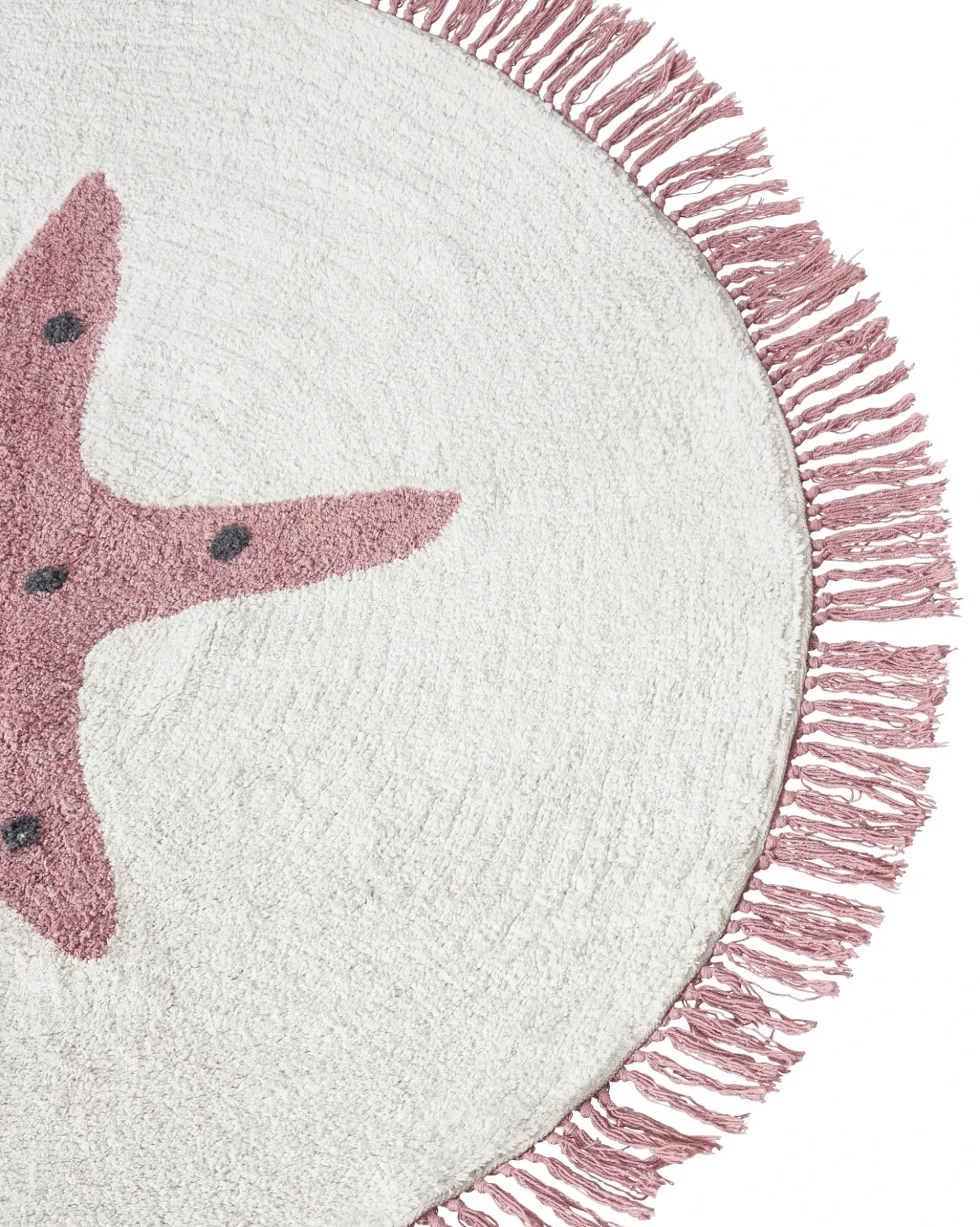 Tappeto per bambini STARS Bianco sporco ø 120 cm Cotone