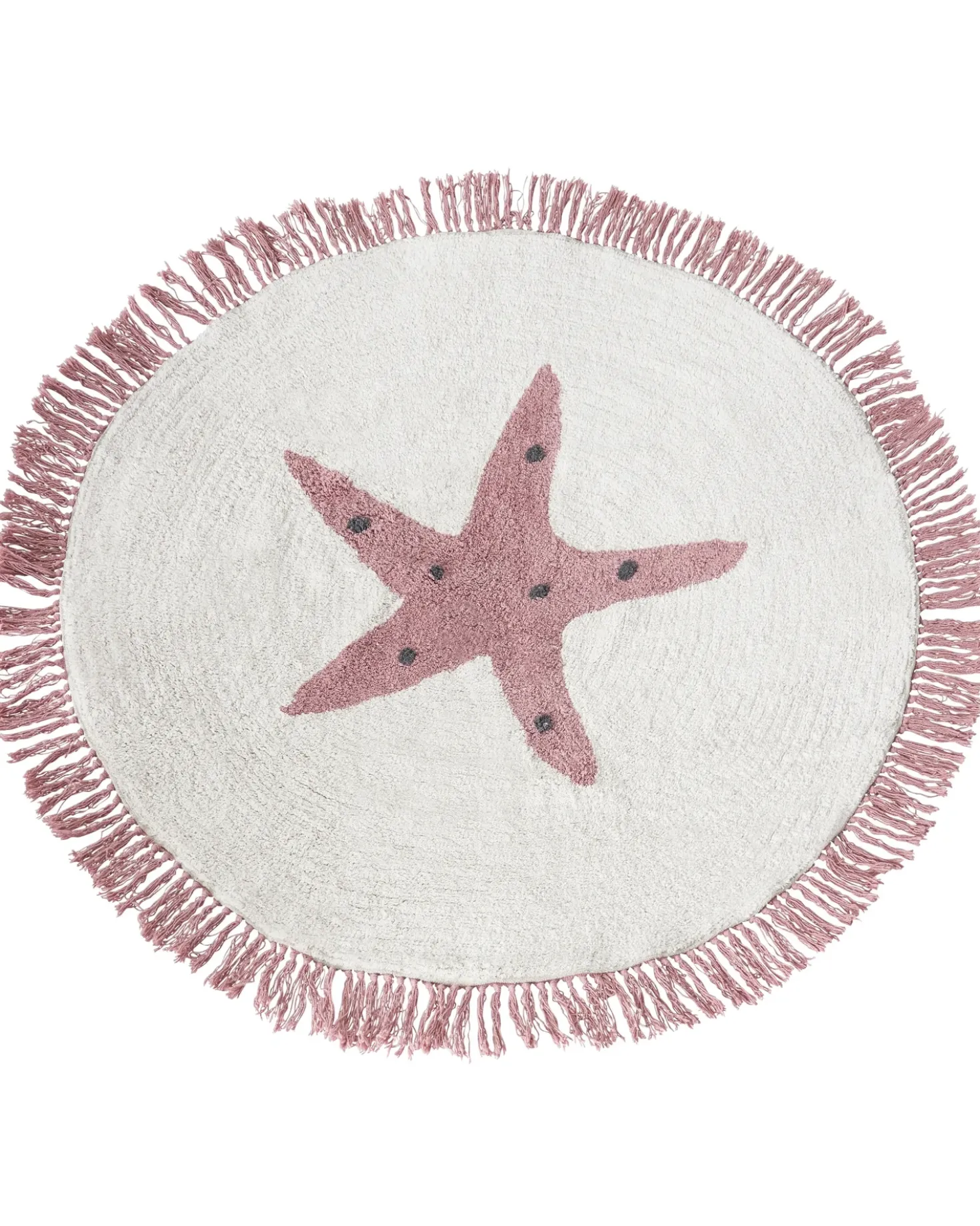 Tappeto per bambini STARS Bianco sporco ø 120 cm Cotone
