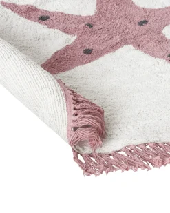 Tappeto per bambini STARS Bianco sporco ø 120 cm Cotone