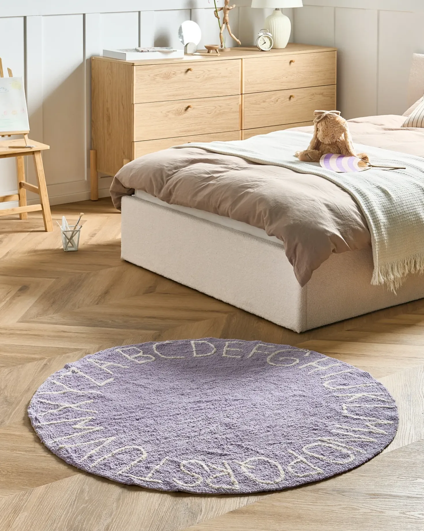 Tappeto per bambini VURGUN Viola chiaro ø 120 cm Cotone