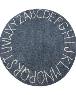 Tappeto per bambini VURGUN Blu scuro ø 120 cm Cotone