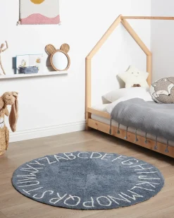 Tappeto per bambini VURGUN Blu scuro ø 120 cm Cotone