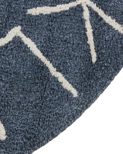 Tappeto per bambini VURGUN Blu scuro ø 120 cm Cotone