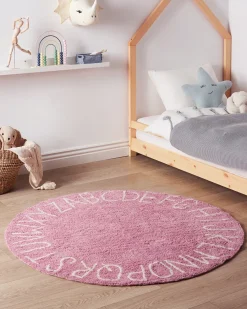 Tappeto per bambini VURGUN Rosa ø 120 cm Cotone