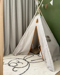 Tappeto per bambini ZORAKAN Beige chiaro 140 x 200 cm Cotone