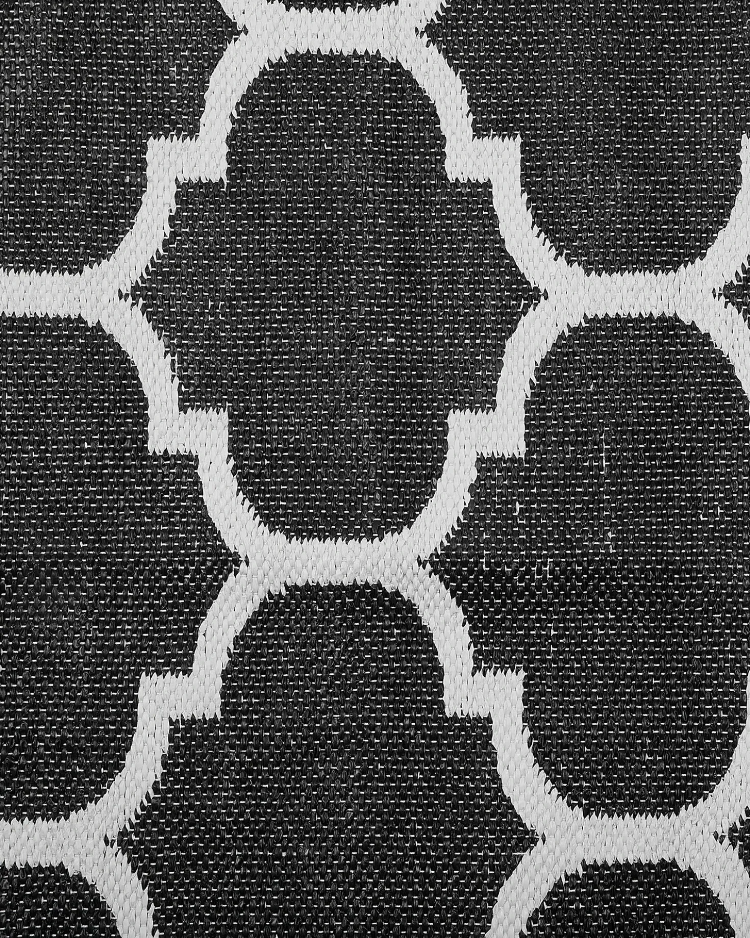 Tappeto per esterni ALADANA Nero/Bianco 140 x 200 cm Reversibile