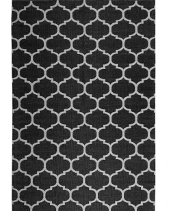 Tappeto per esterni ALADANA Nero/Bianco 140 x 200 cm Reversibile