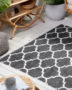 Tappeto per esterni ALADANA Nero/Bianco 140 x 200 cm Reversibile