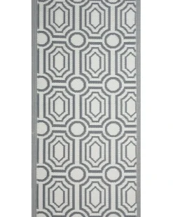 Tappeto per esterni BIDAR Grigio 90 x 180 cm Reversibile