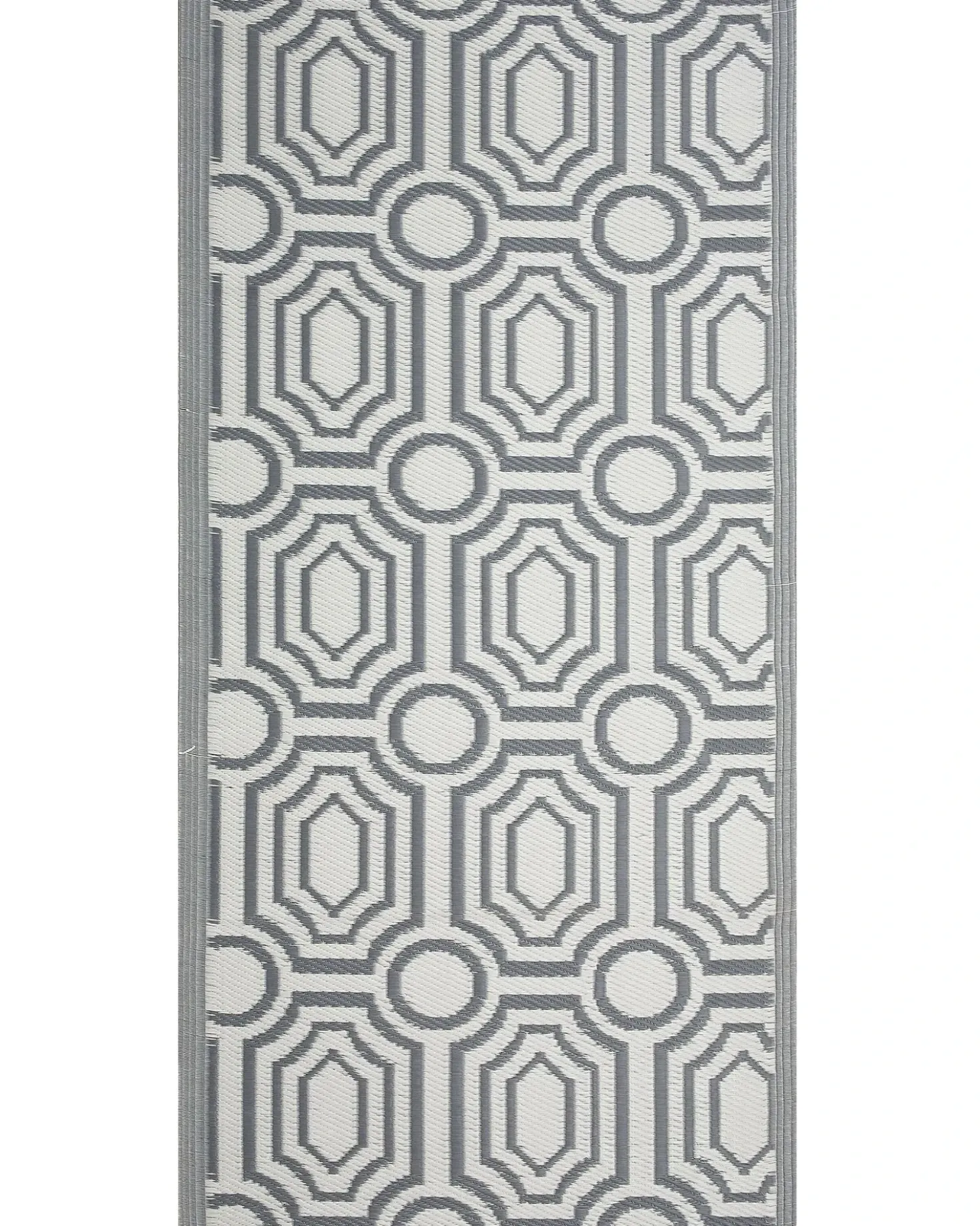 Tappeto per esterni BIDAR Grigio 90 x 180 cm Reversibile