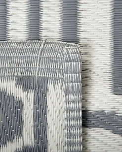 Tappeto per esterni BIDAR Grigio 90 x 180 cm Reversibile