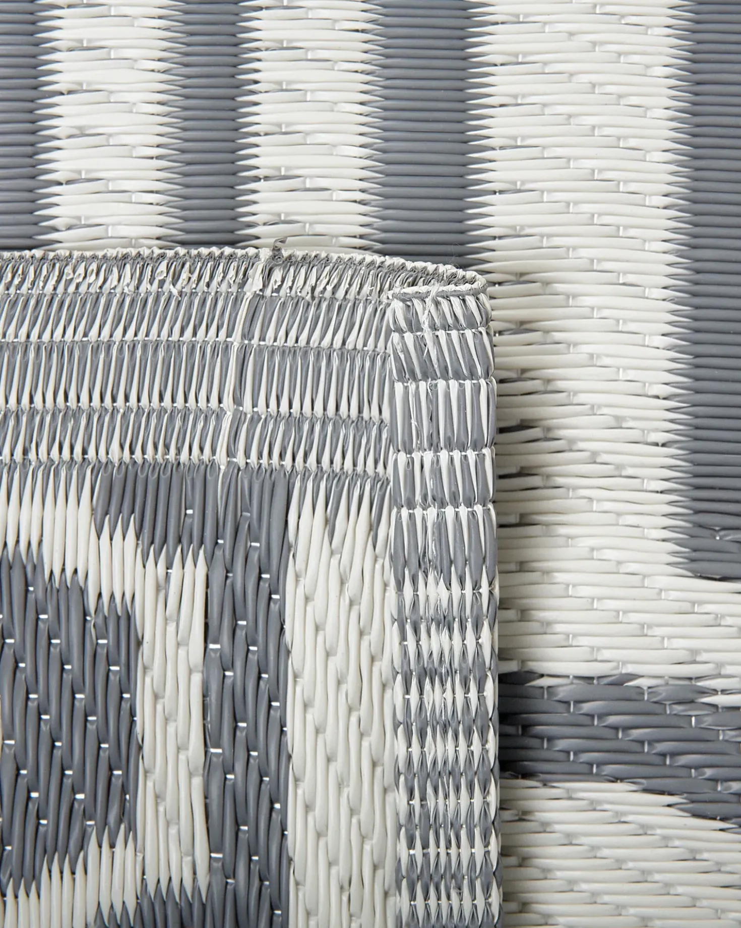 Tappeto per esterni BIDAR Grigio 90 x 180 cm Reversibile