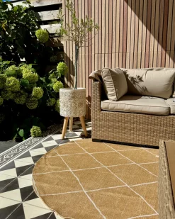 Tappeto per esterni GWALIOR Beige ø 120 cm