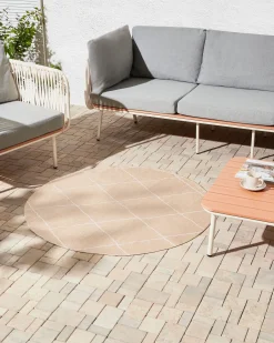 Tappeto per esterni GWALIOR Beige ø 120 cm