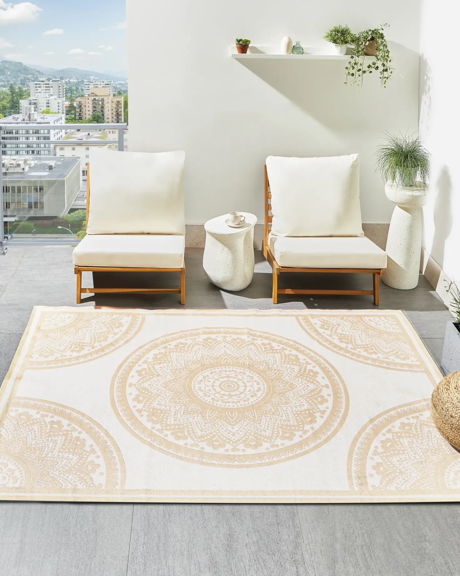 Tappeto per esterni HUBLI Beige 160 x 230 cm