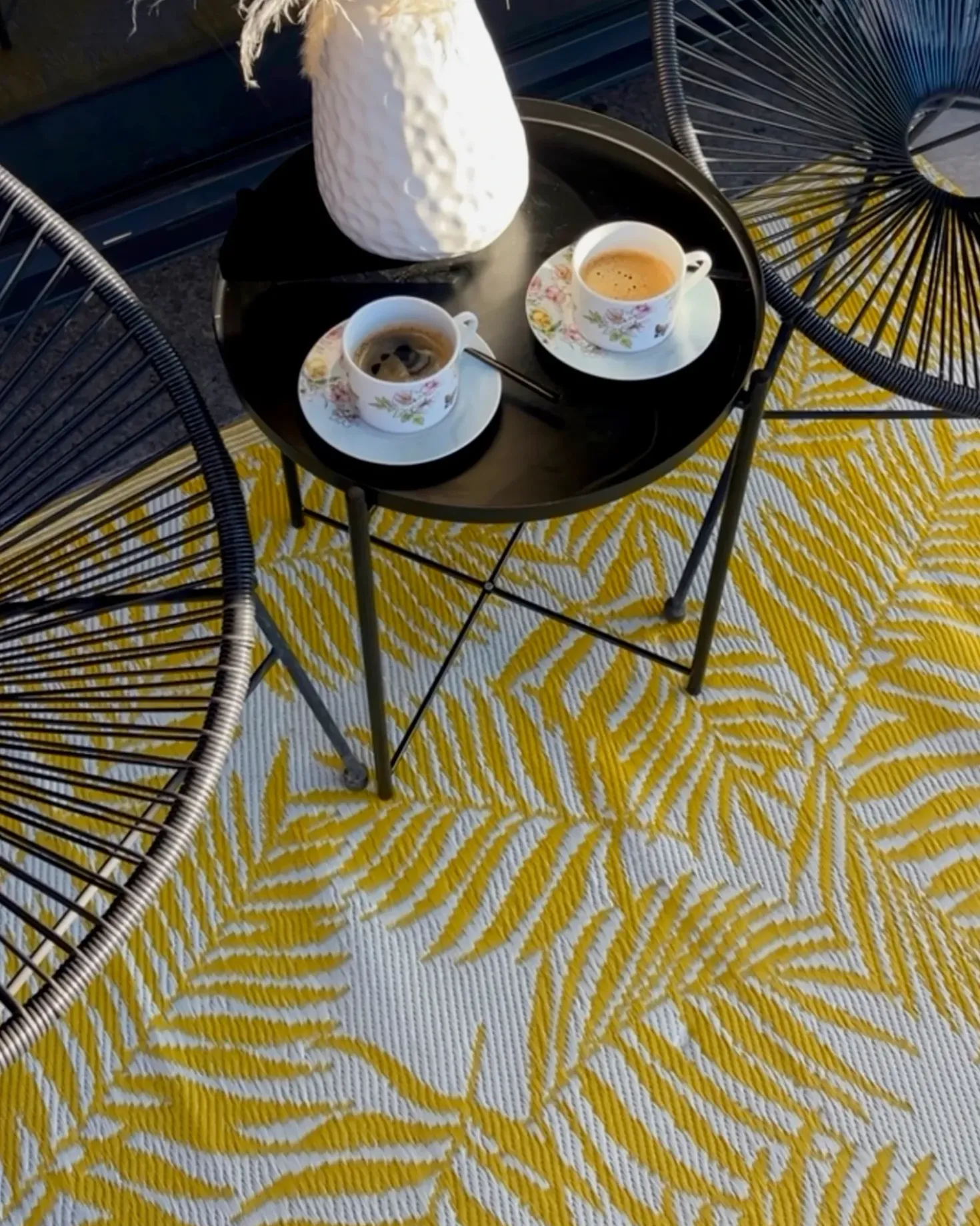Tappeto per esterni KOTA Giallo 120 x 180 cm Reversibile