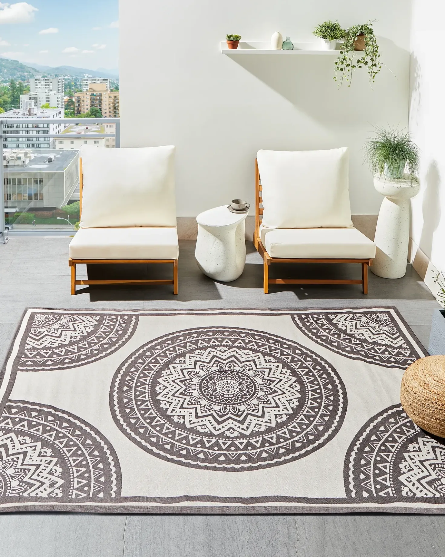 Tappeto per esterni NELLORE Grigio 160 x 230 cm