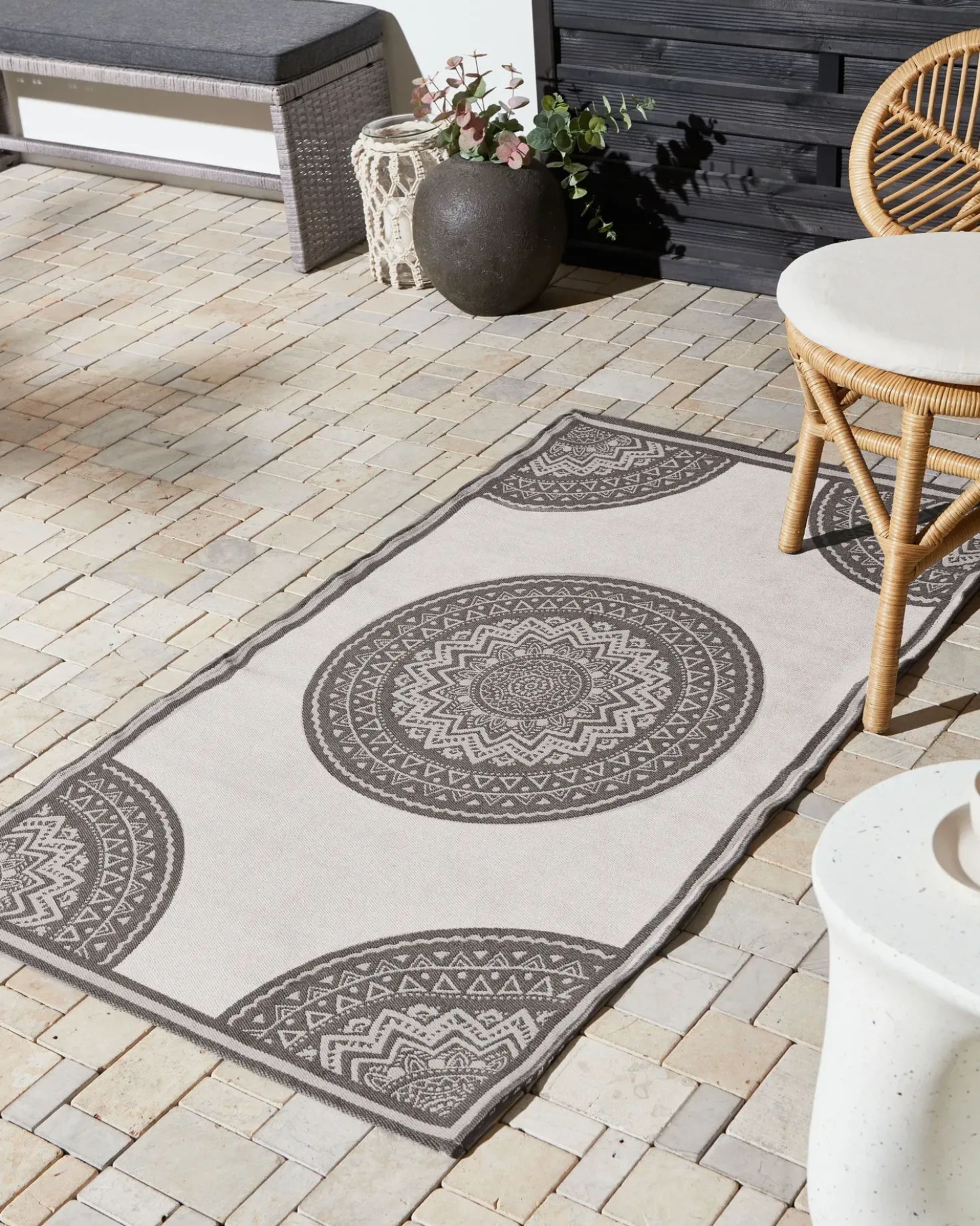 Tappeto per esterni NELLORE Grigio 80 x 150 cm