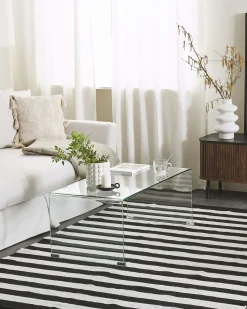 Tappeto per esterni TAVAS Nero/Bianco 140 x 200 cm