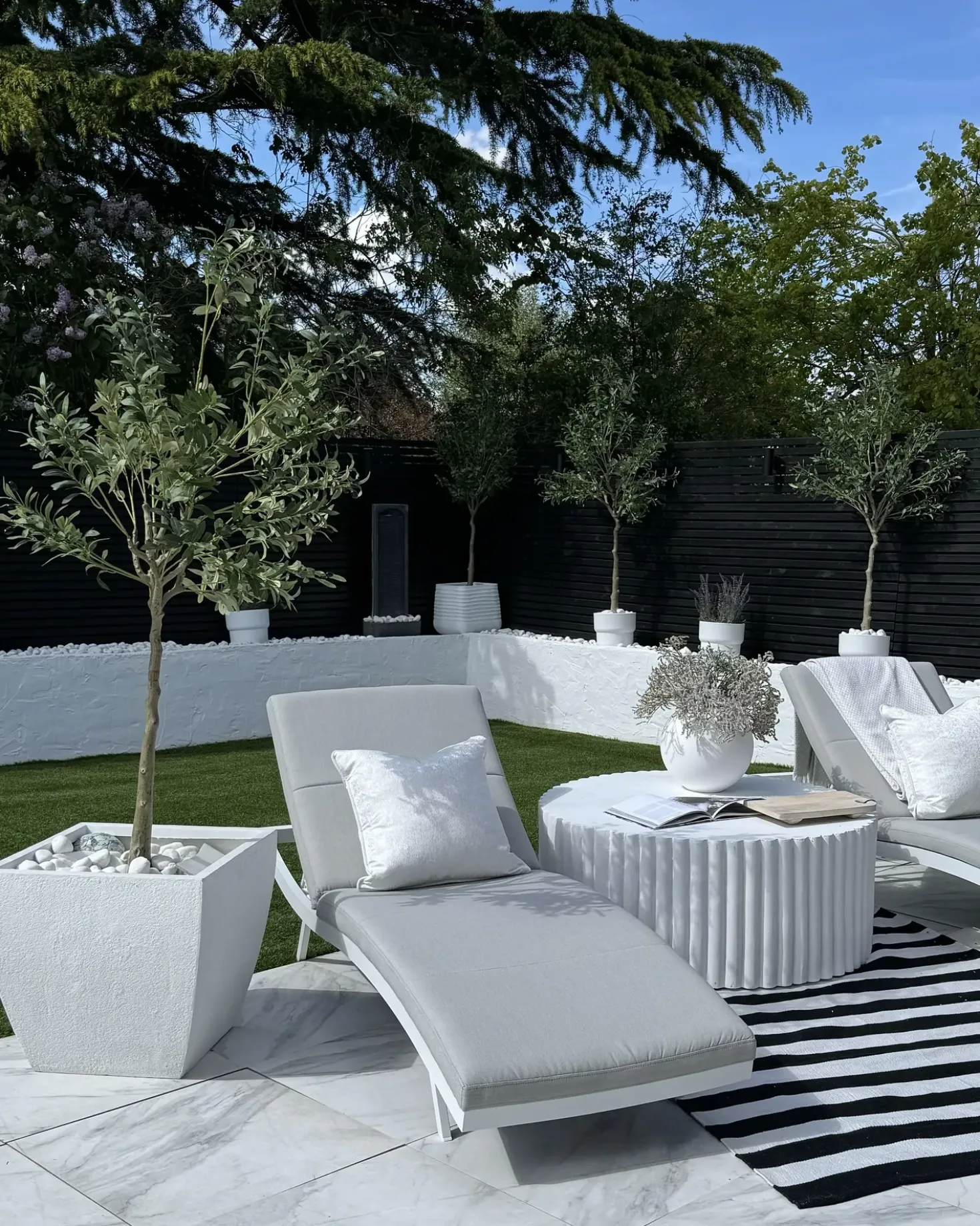 Tappeto per esterni TAVAS Nero/Bianco 140 x 200 cm