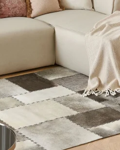 Tappeto PERVARI Tortora 160 x 230 cm Pelle naturale