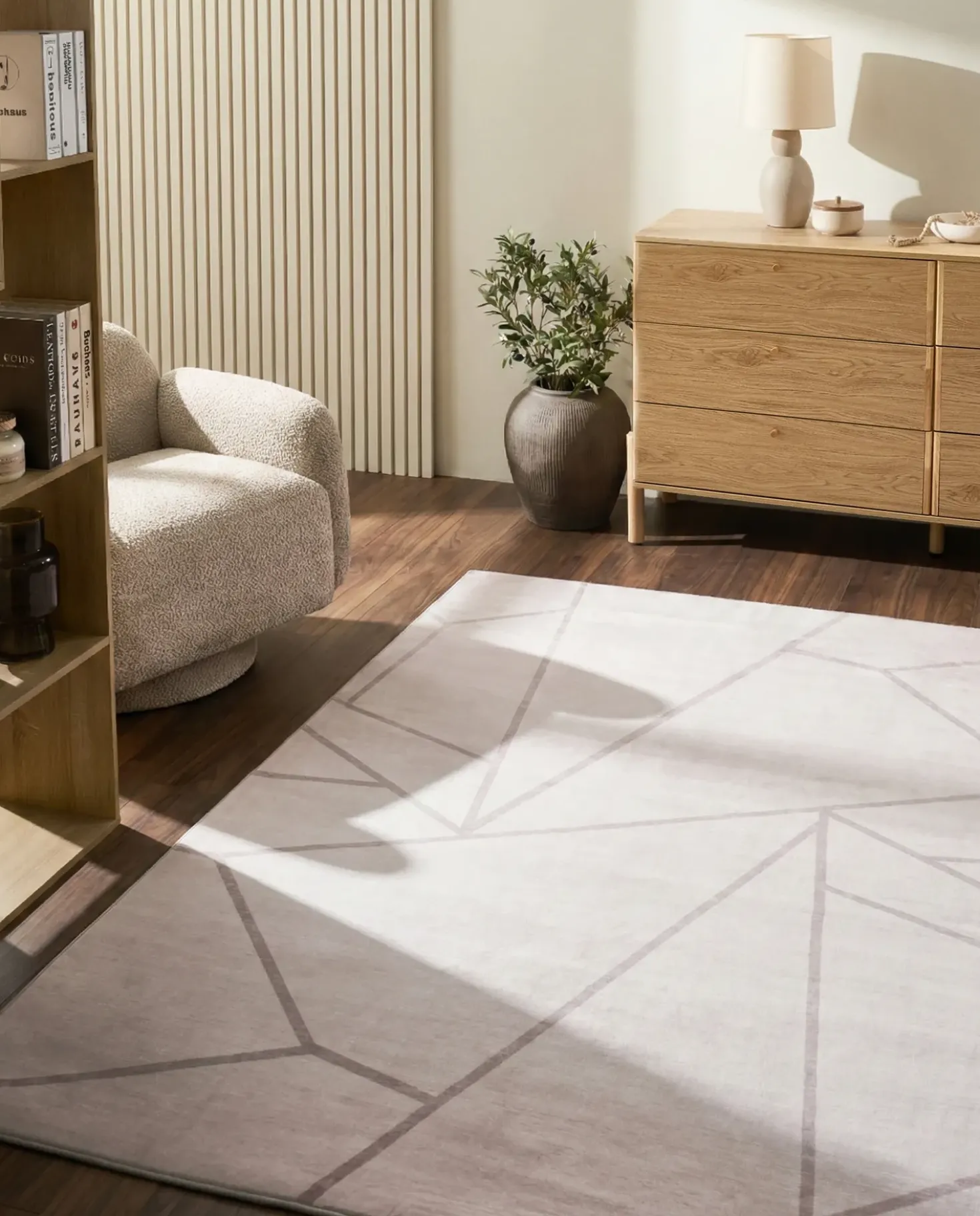 Tappeto POSOF Beige chiaro 160 x 230 cm