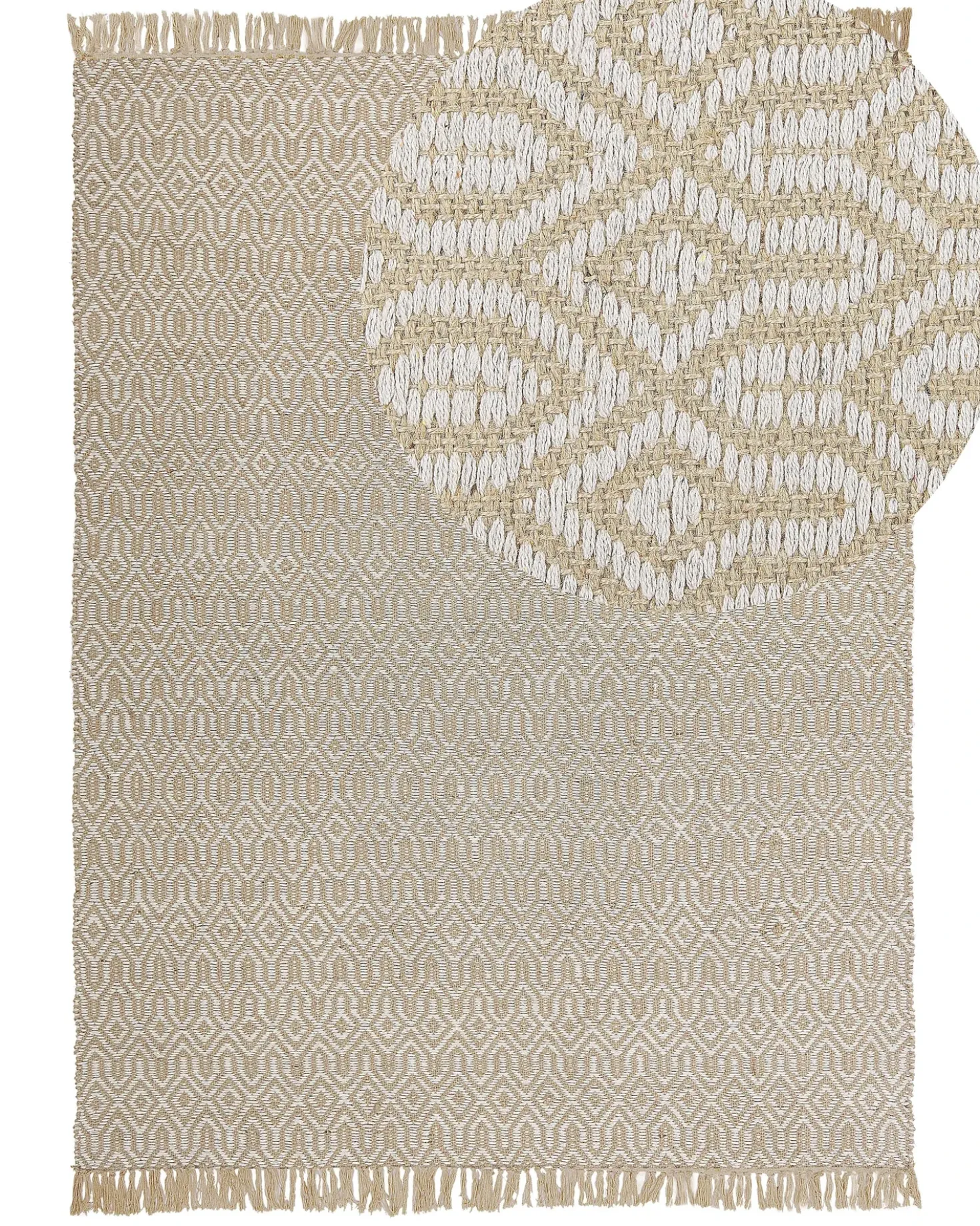 Tappeto POZANTI Beige 140 x 200 cm Iuta