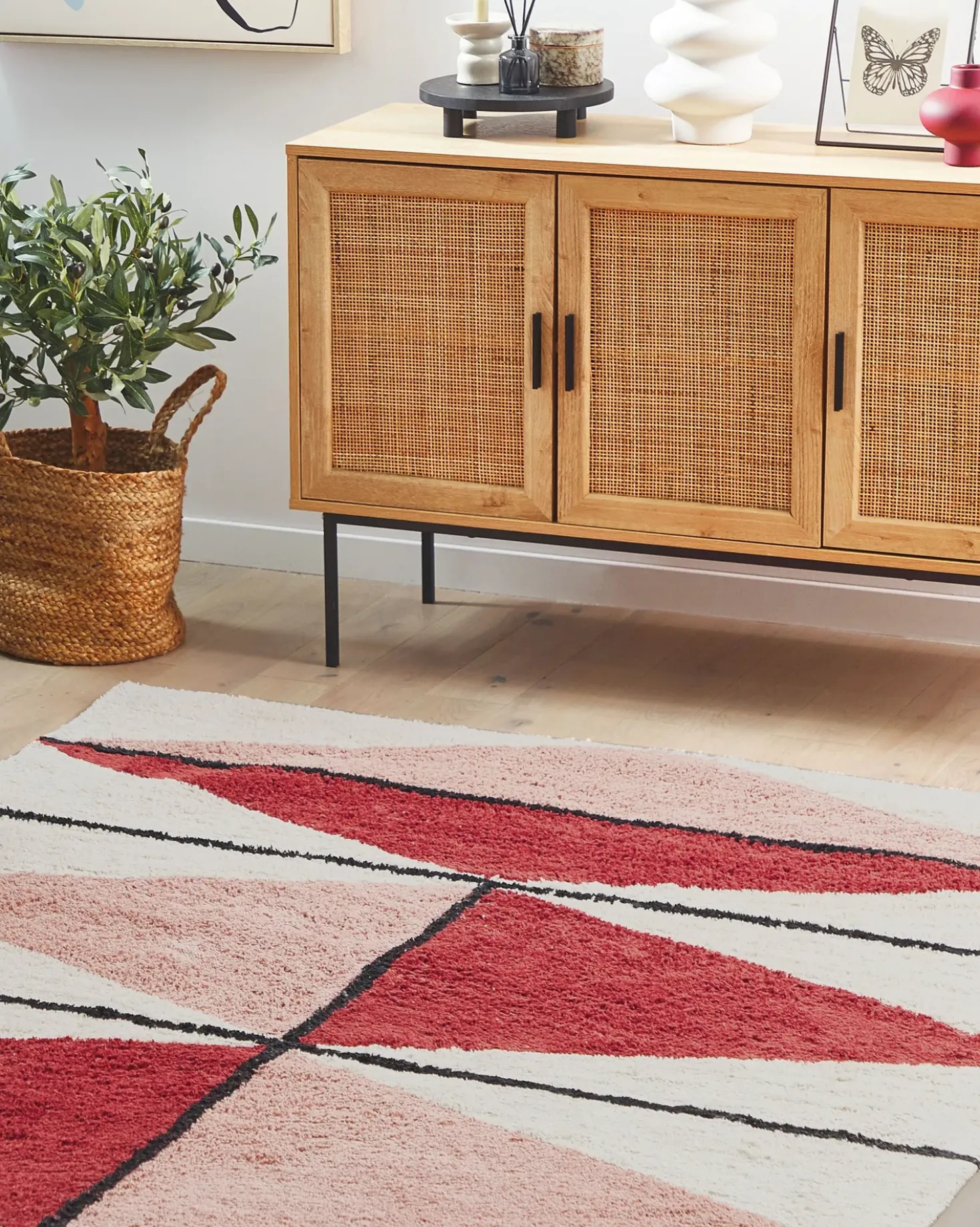Tappeto PURNIA Multicolore 160 x 230 cm Cotone