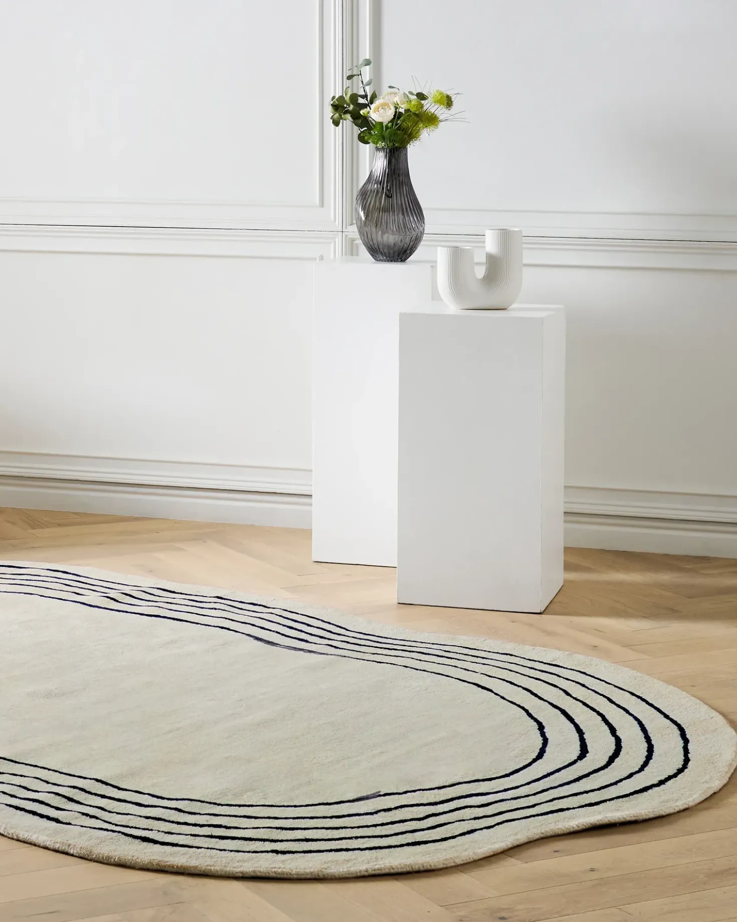 Tappeto RAMZAN Beige 200 x 300 cm Viscosa