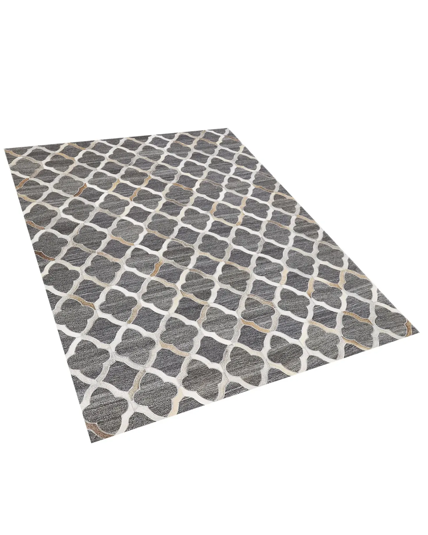 Tappeto ROLUNAY Grigio scuro 160 x 230 cm Pelle naturale