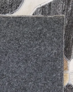 Tappeto ROLUNAY Grigio scuro 160 x 230 cm Pelle naturale