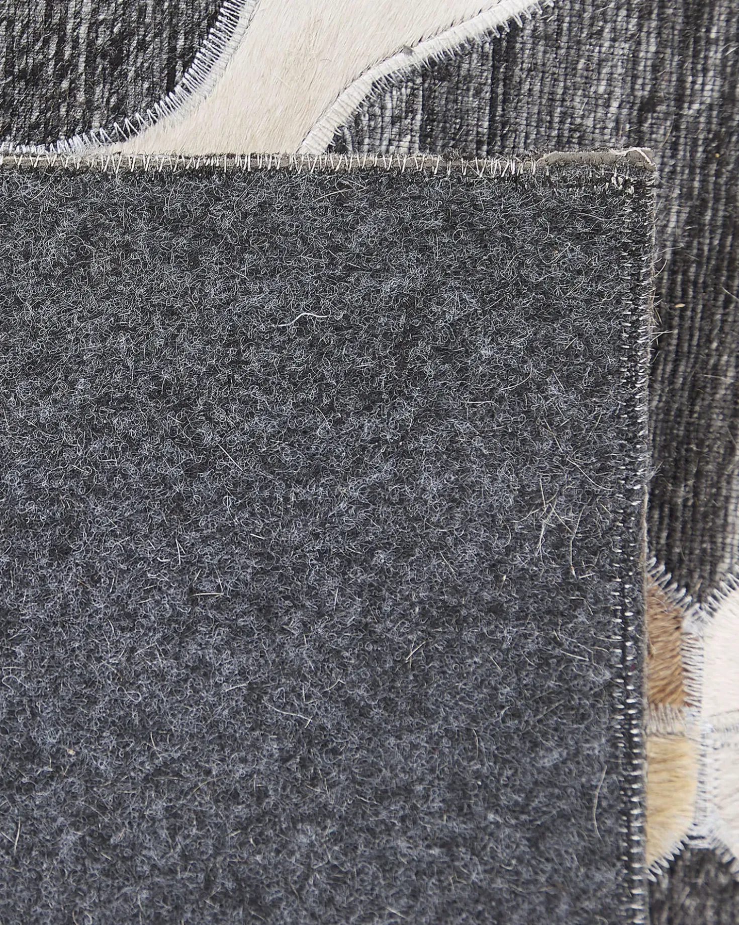 Tappeto ROLUNAY Grigio scuro 160 x 230 cm Pelle naturale