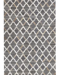 Tappeto ROLUNAY Grigio scuro 160 x 230 cm Pelle naturale