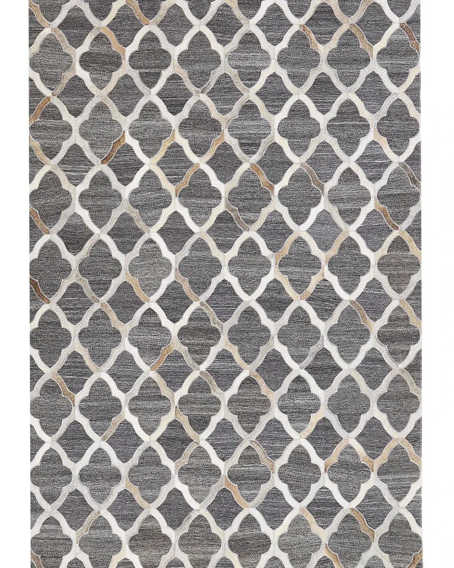 Tappeto ROLUNAY Grigio scuro 160 x 230 cm Pelle naturale