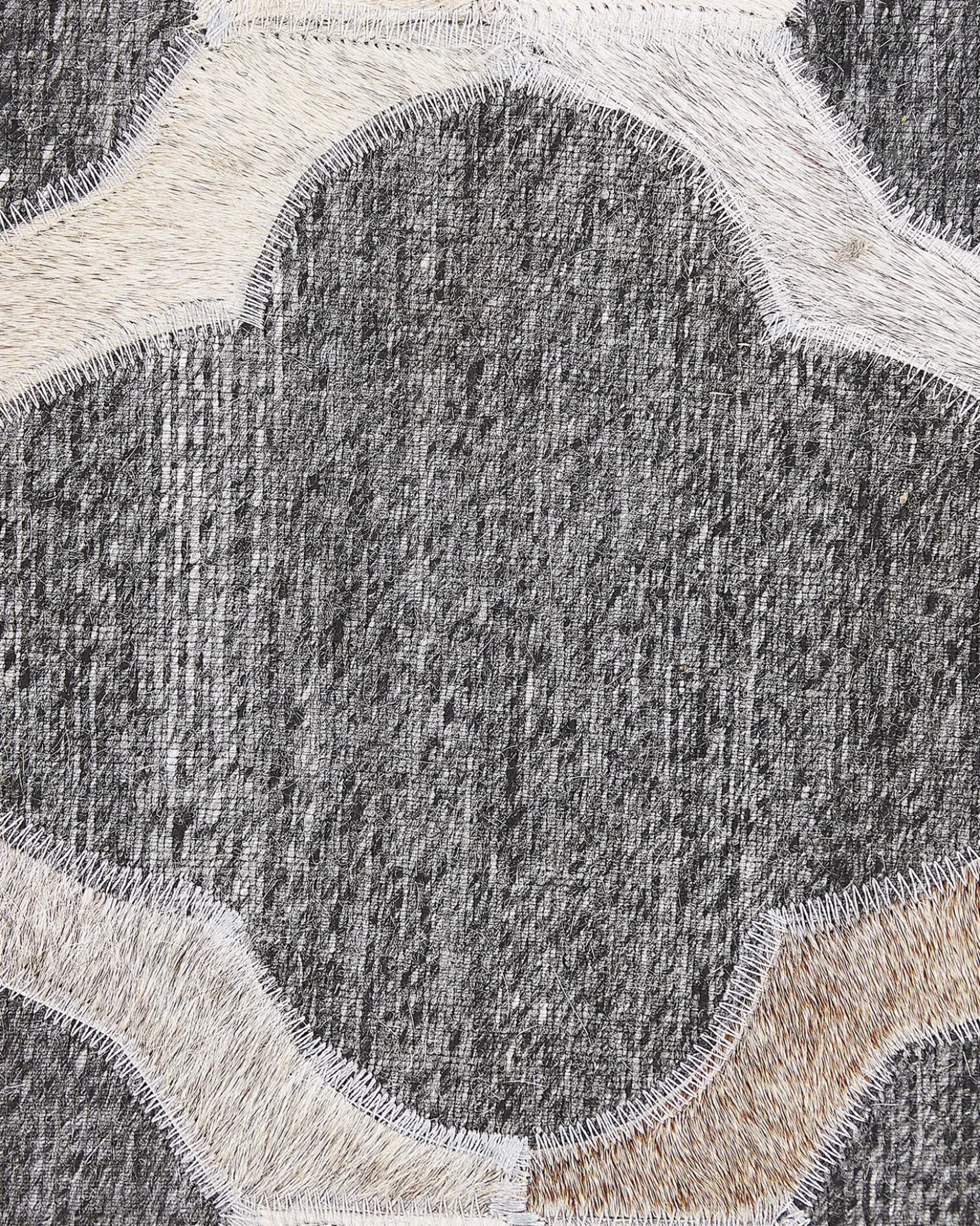 Tappeto ROLUNAY Grigio scuro 160 x 230 cm Pelle naturale