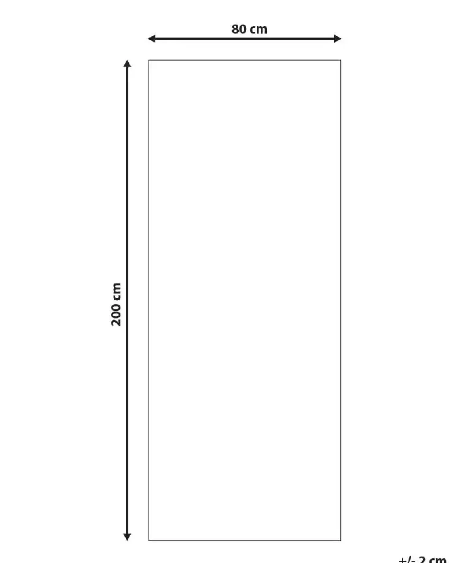Tappeto SAIKHEDA Bianco 80 x 200 cm