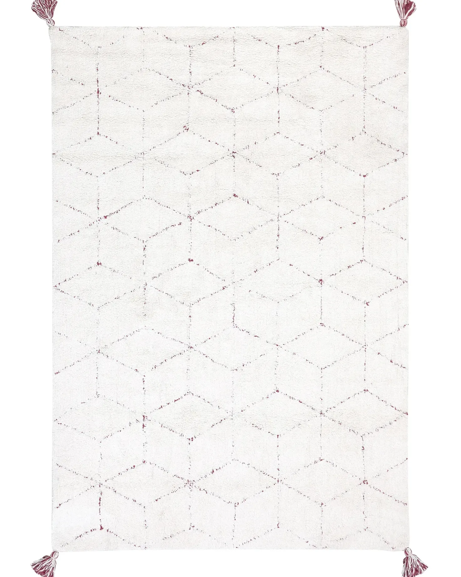 Tappeto SAKARYA Bianco 140 x 200 cm Cotone