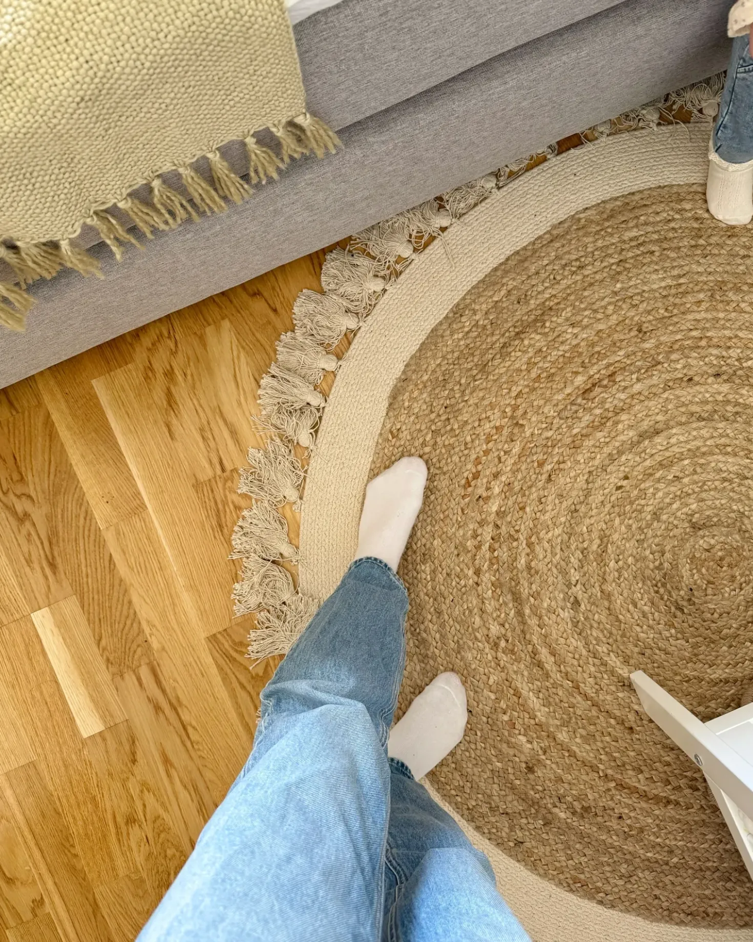 Tappeto SAMSUN Beige ø 120 cm Iuta