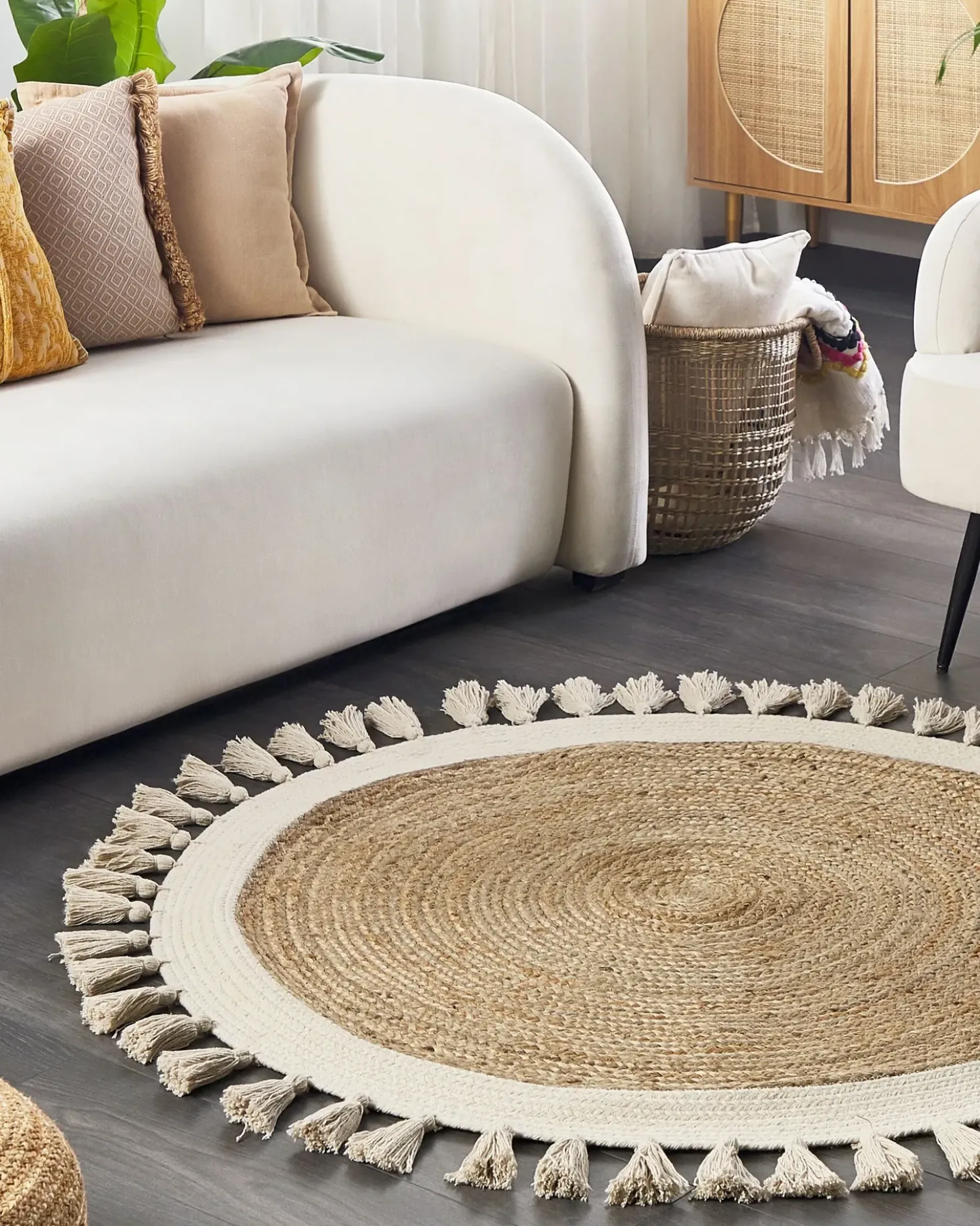 Tappeto SAMSUN Beige ø 120 cm Iuta