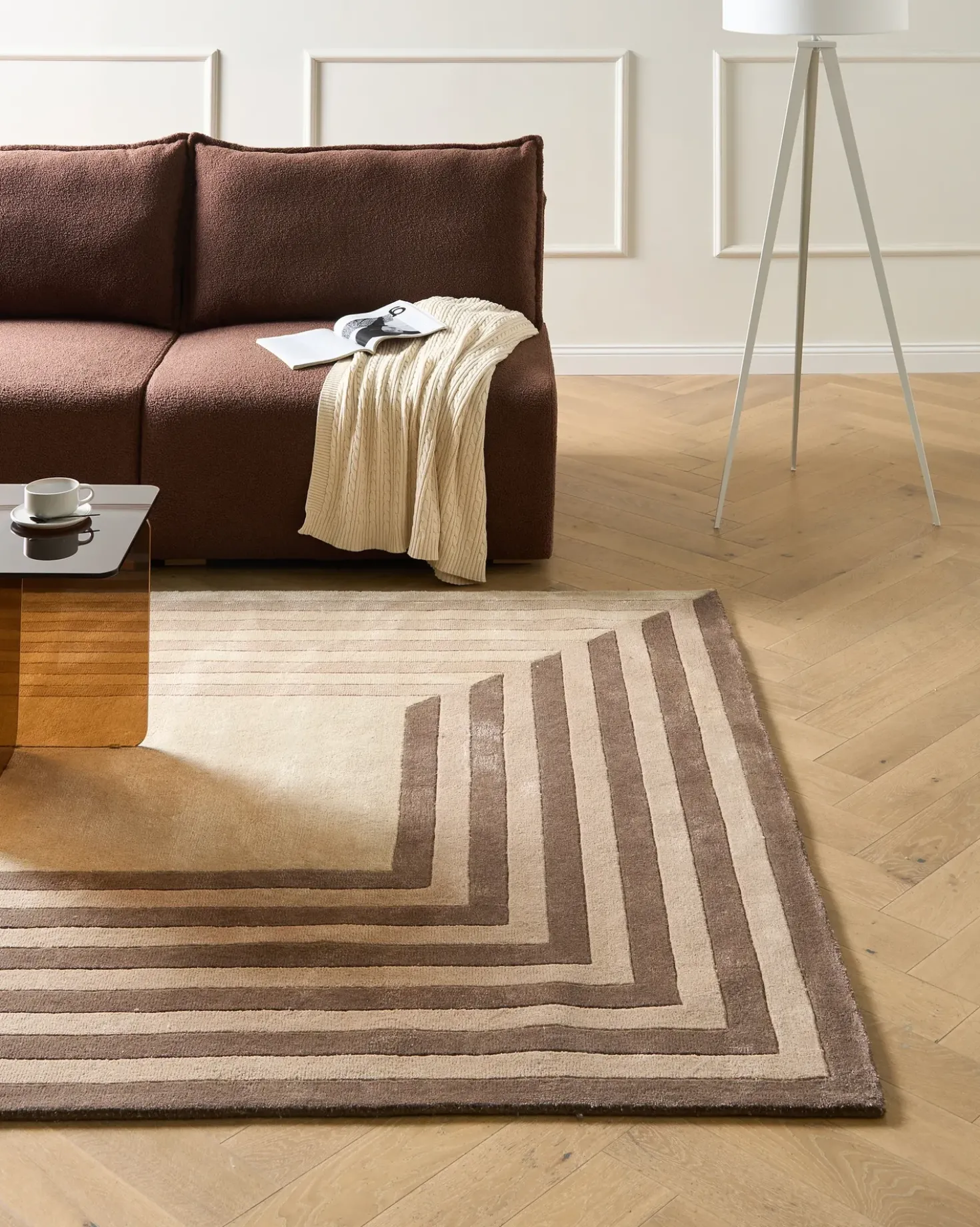 Tappeto SARAI Beige 200 x 300 cm Viscosa
