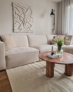 Tappeto SASNAK Beige 300 x 400 cm Lana