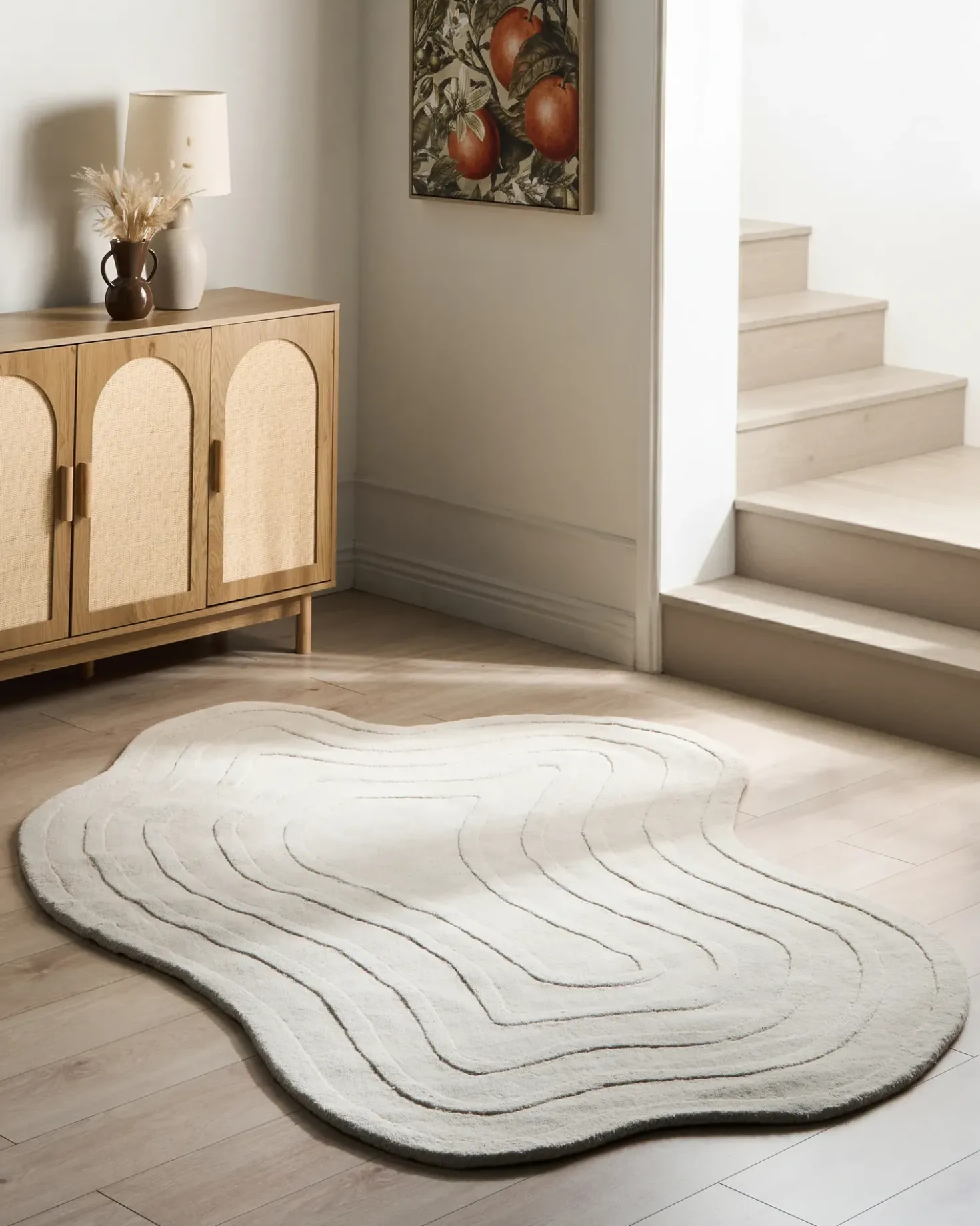 Tappeto SATNA Beige 160 x 230 cm Lana