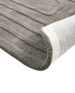 Tappeto SATNA Grigio scuro 160 x 230 cm Lana