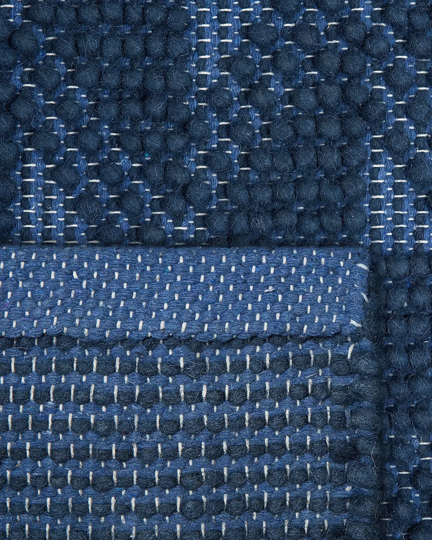 Tappeto SAVRAN Blu marino 80 x 150 cm Lana