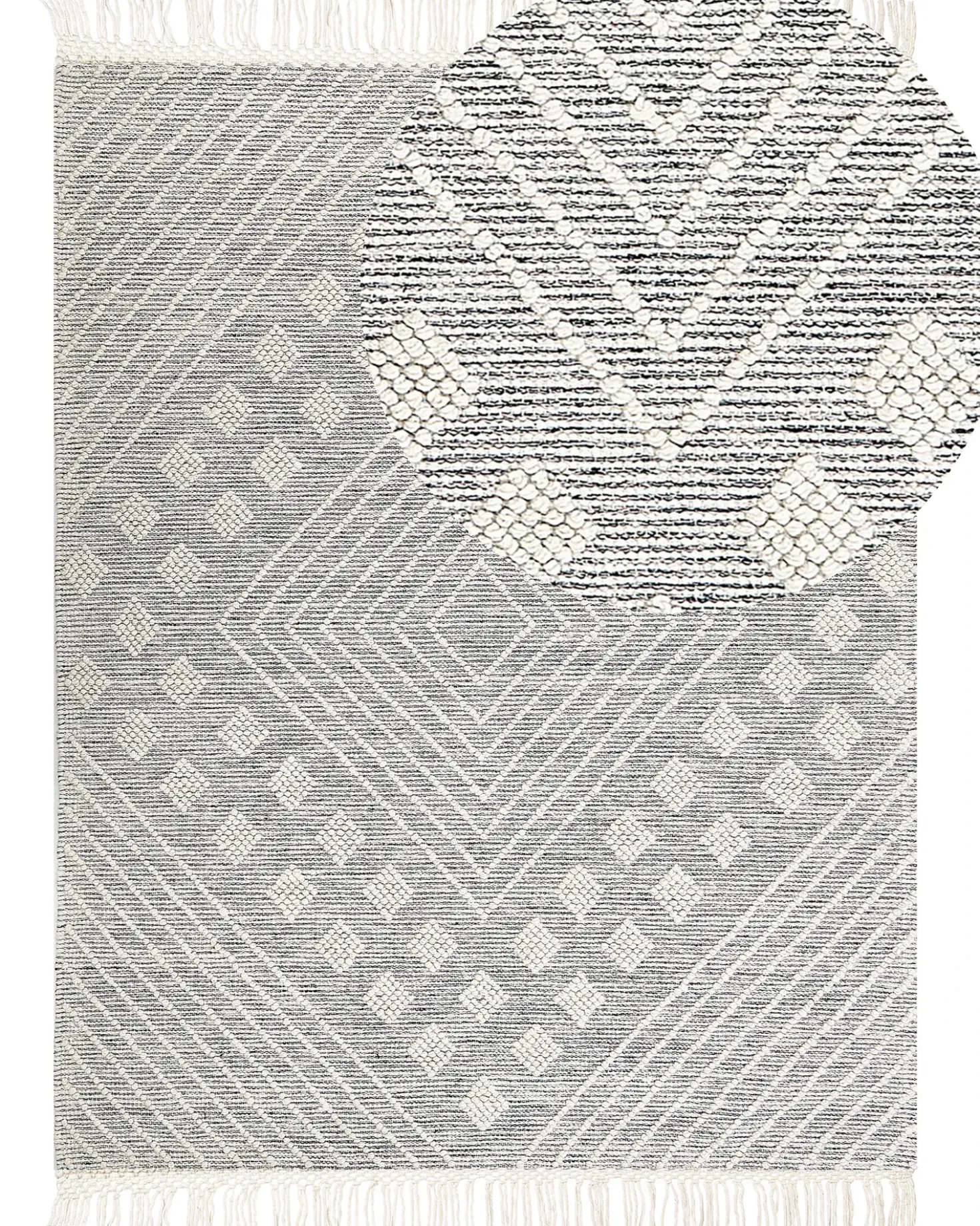 Tappeto SAVUR Grigio 160 x 230 cm Lana