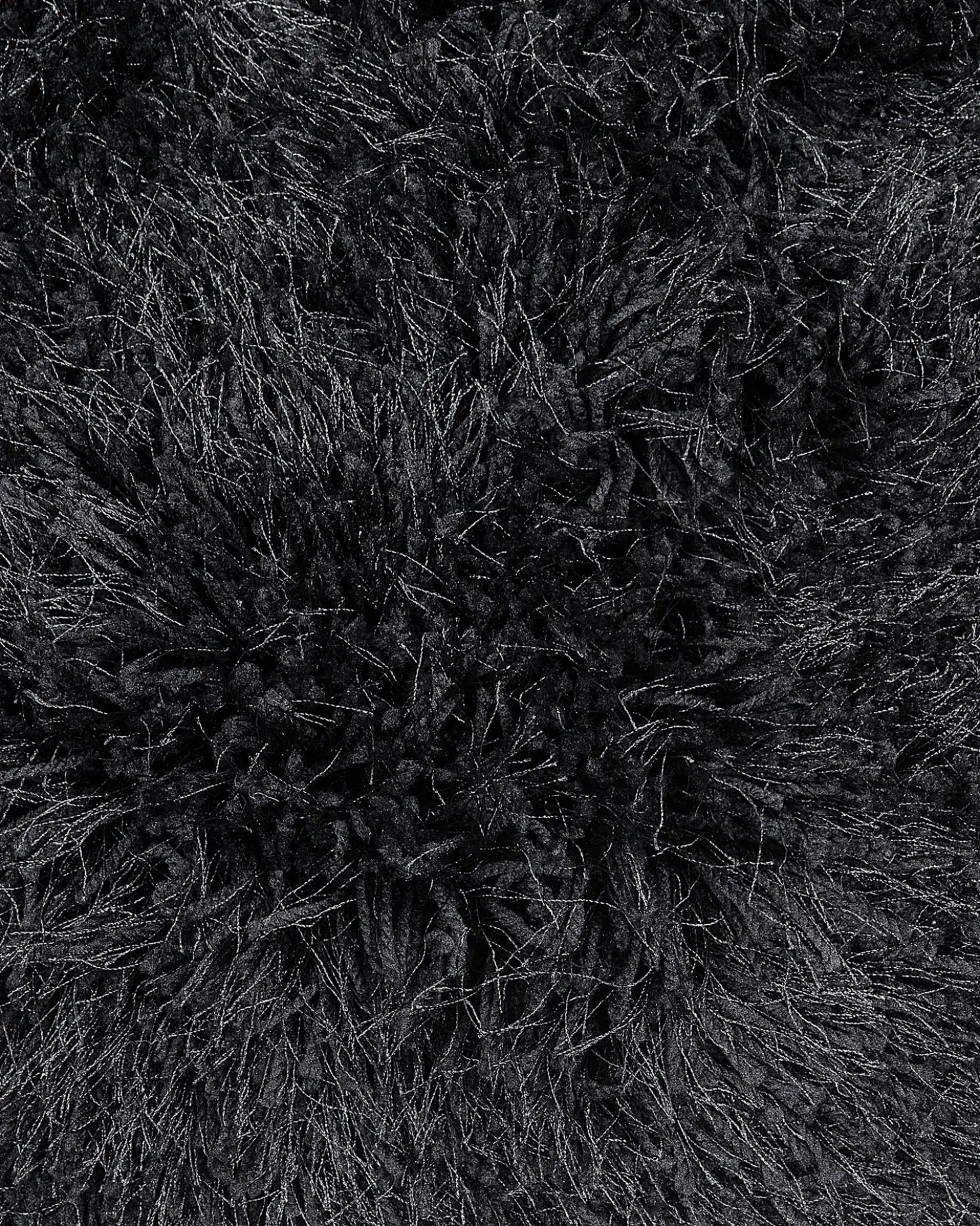 Tappeto Shaggy CIDE Nero ø 140 cm