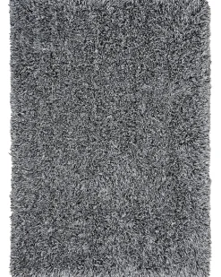 Tappeto Shaggy CIDE Nero/Bianco 160 x 230 cm